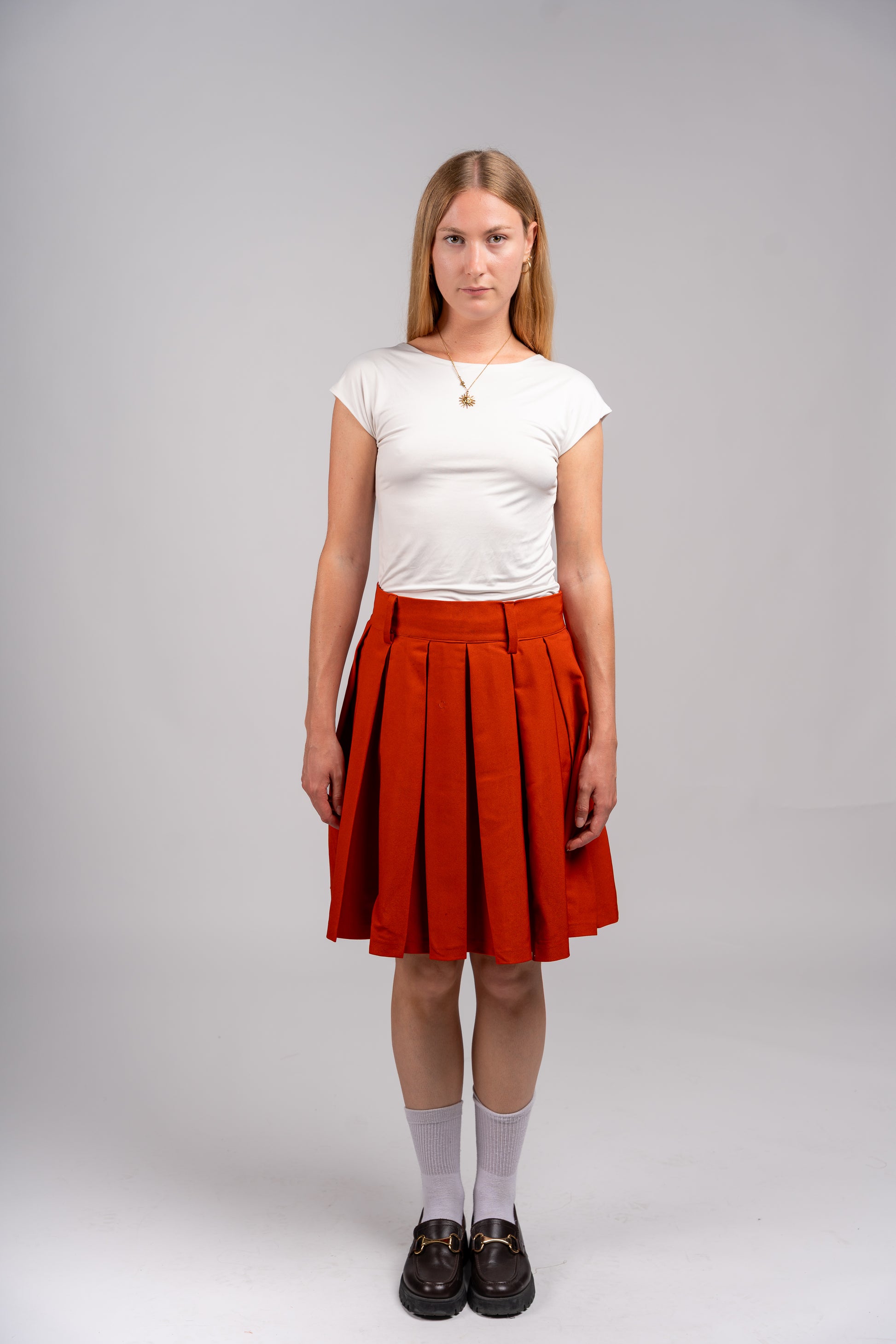 Jupe Solea – Jupe plissée terracotta