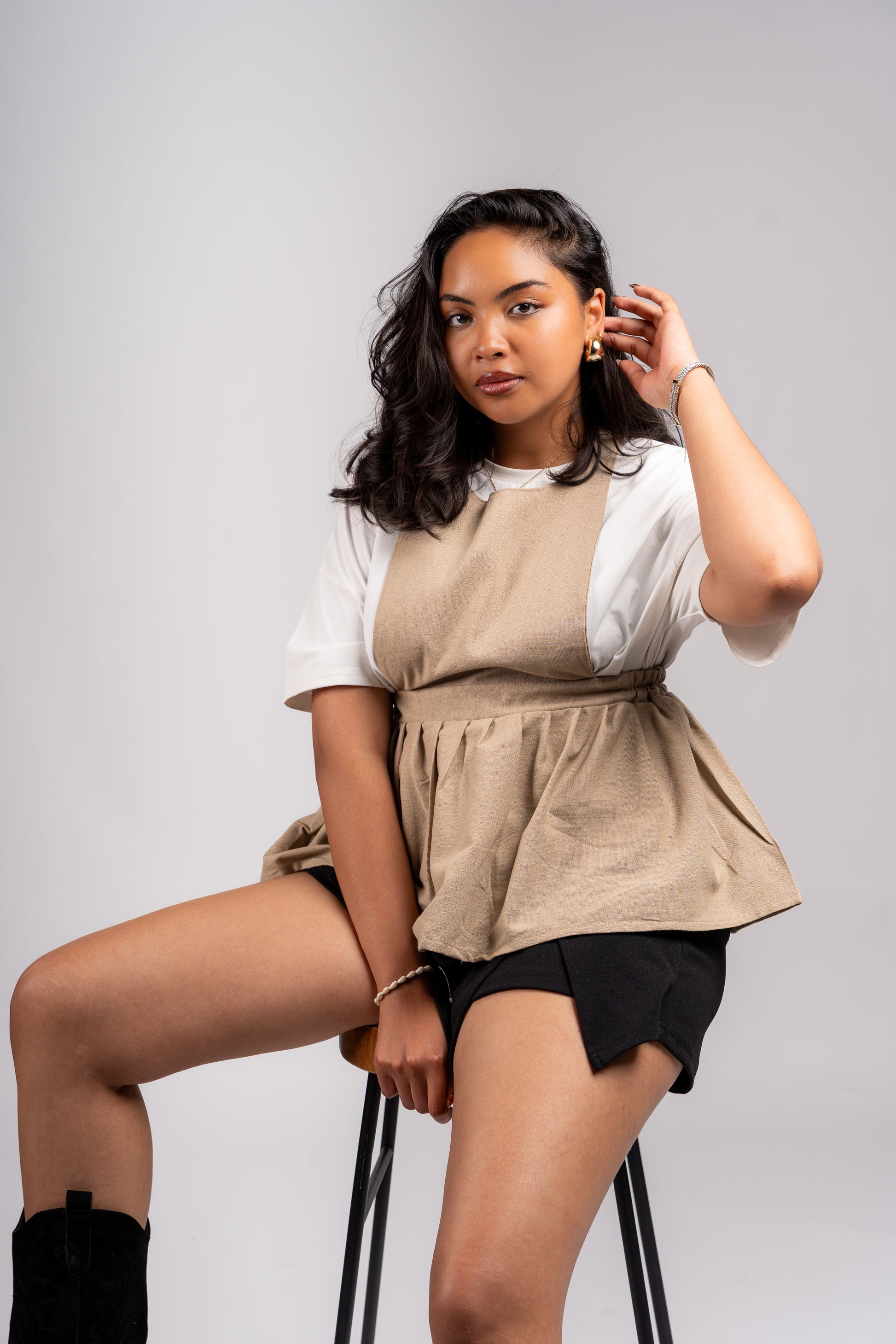Top Peplum Lin